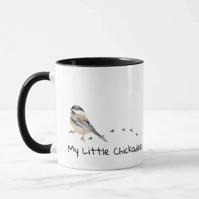 Mug Amusants Chickadee Cute little Bird Traces (Gauche)