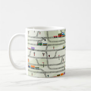 Mug Amusants enfants chemin de fer motif sans couture