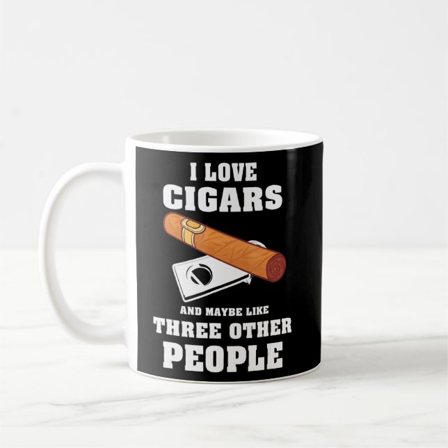 Mug Amusants Ensemble de Cigar Fumeurs Fête I Love (Gauche)