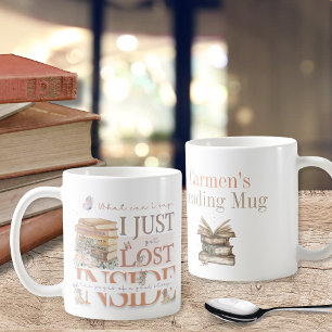 Mug Amusants Floral Bookish Romance Personnalisé Dire