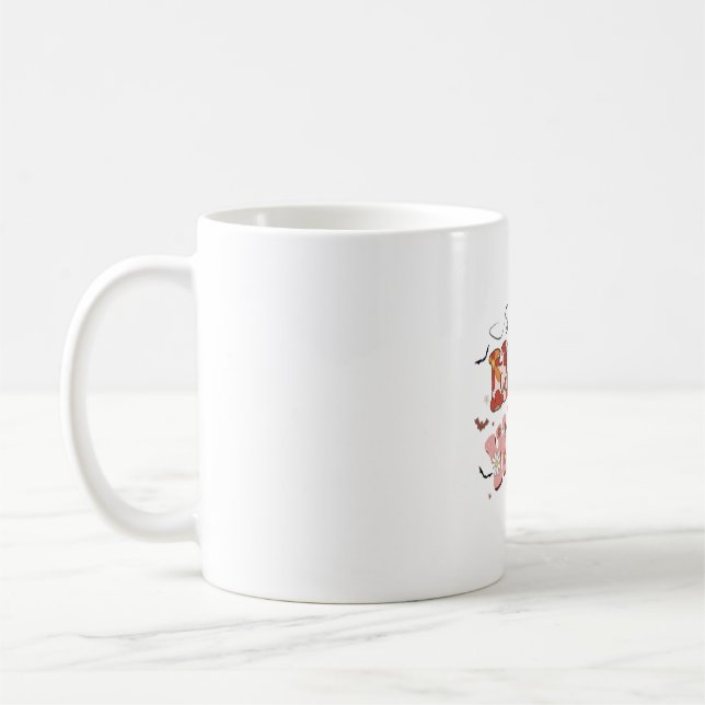 Mug Amusants Halloween Designs Happy Halloween Rétro (Gauche)