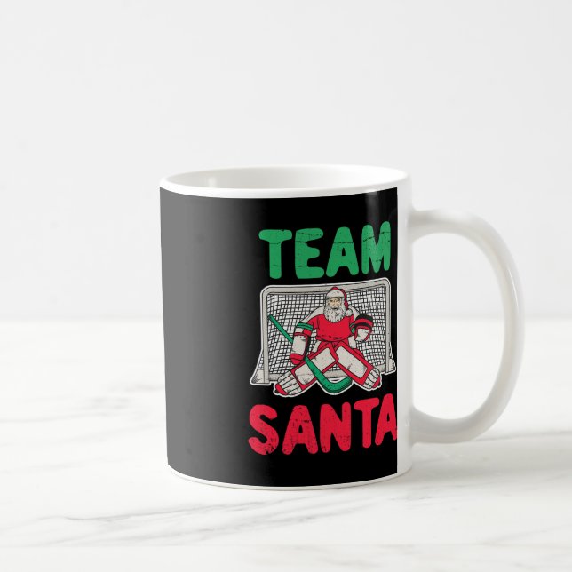 Mug Amusants Noël Père Noël gardien de but de hockey s (Droite)