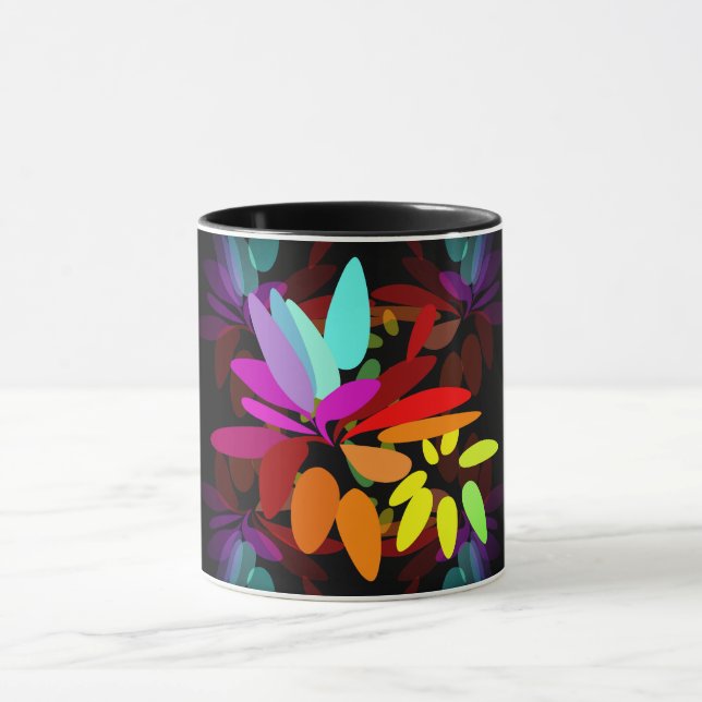 Mug Amusants Style moderne psychédélique Couleurs arc- (Centre)