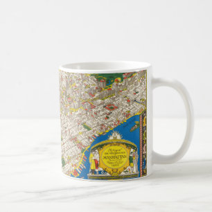 Mug Amusants Vintage 1926 Restauré Pictorial Manhattan