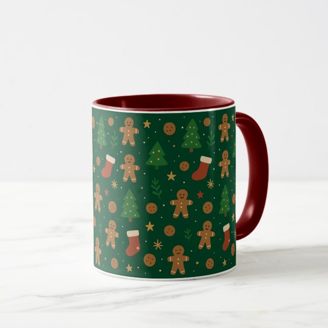 Mug Amusement de Noël au pain d'épices (Devant droit)