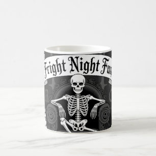 Mug Amusement de nuit effrayante : Design de squelette