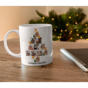 Mug Amusement personnalisé Famille Noël 11 Photo Colla