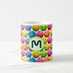 Mug Amusement Pickleball coloré de monogramme