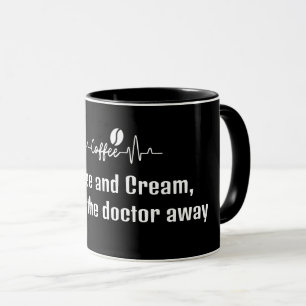 Mug amusement Quote de travail Café & Crème garde le m