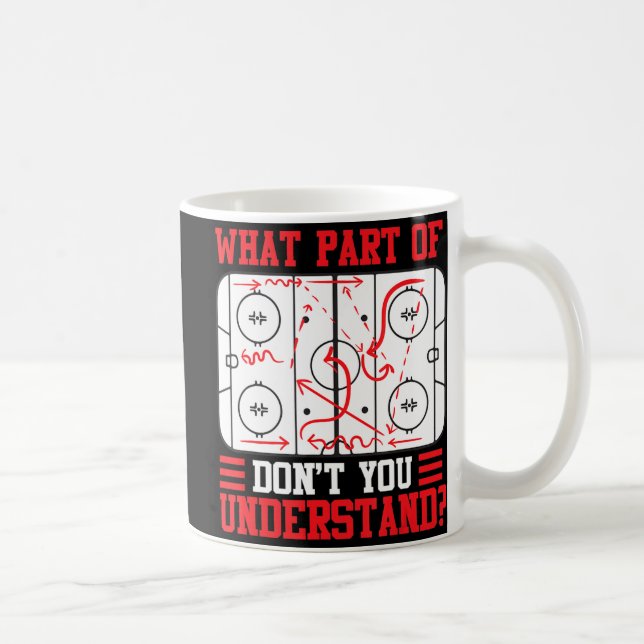 Mug Amusez-vous quelle partie du hockey ne comprenez-v (Droite)
