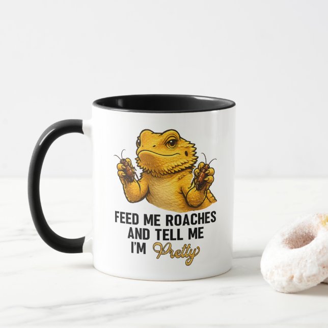 Mug Amusing Propriétaire de Dragon Barbu Amateur de Re (Avec donut)
