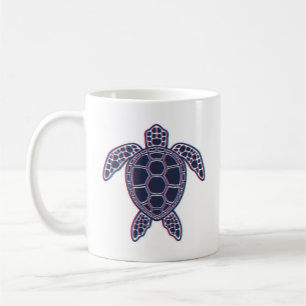 Mug Anaglyphe Rouge Et Bleu 3D Effet Glitch Tortue de 