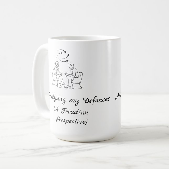 Mug Analyser mes défenses Thérapie drôle Conseil  (Devant gauche)