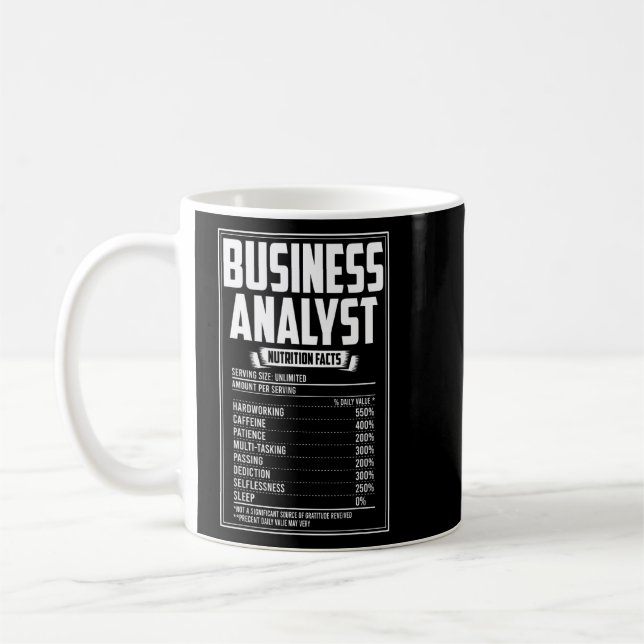 Mug Analyste d'affaires - Valeur nutritive (Gauche)