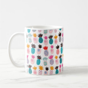 Mug Ananas abstrait coloré minimaliste et laisser