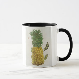 Mug Ananas avec la chenille et les papillons (main-c