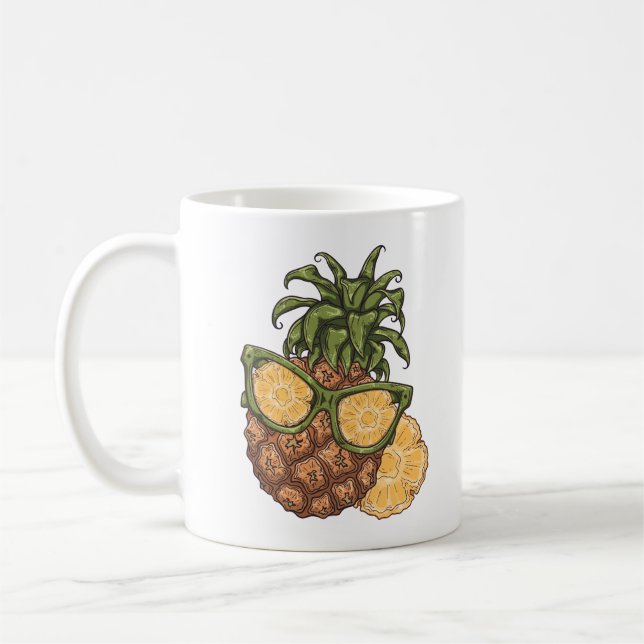 Mug Ananas cadeaux d'été vibes d'été aloha été (Gauche)