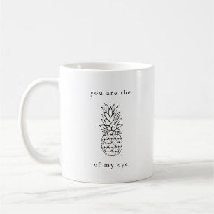 Mug Ananas de mon noir et blanc élégant de l'oeil