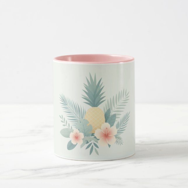 Mug Ananas floral & Hawaiian (Centre)
