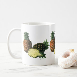 Mug Ananas hawaïens vintage, fruits alimentaires biolo