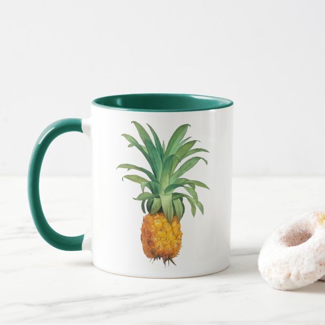 Mug Ananas jaune orange vert (Avec donut)