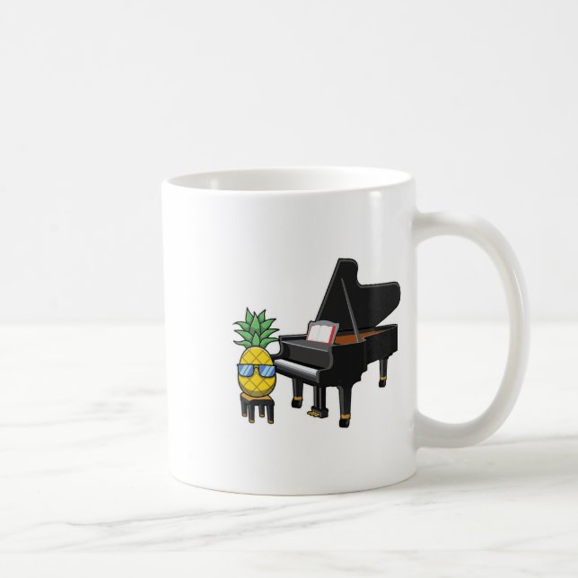 Mug Ananas Plages Aloha Hawaii Piano Cadeau - Pianis (Droite)
