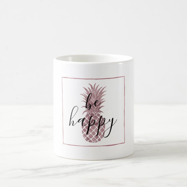 Mug Ananas rose Gold Soyez Heureux (Centre)