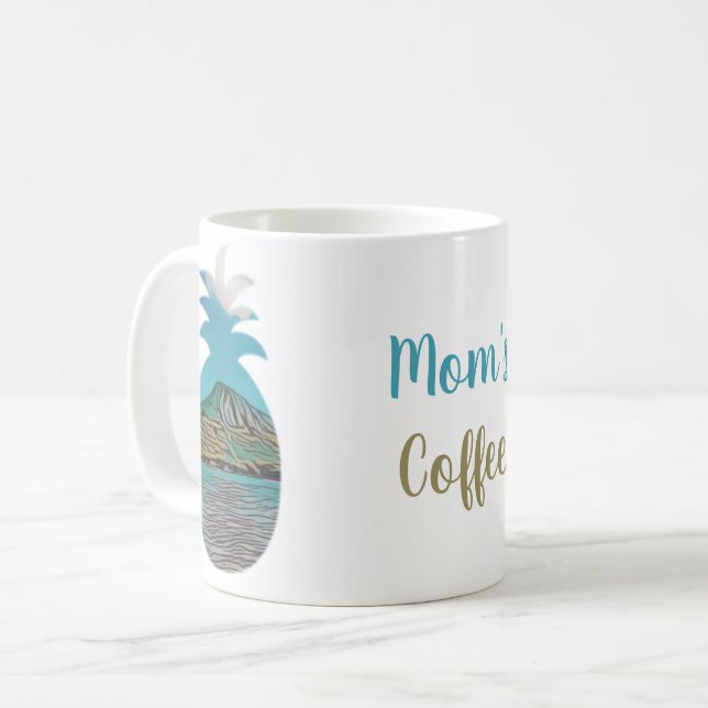 Mug Ananas Tropical Votre Nom Votre Boisson (Devant gauche)