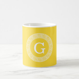 Mug Ananas Whale Grille Clé Grecque Cadre initial Mono