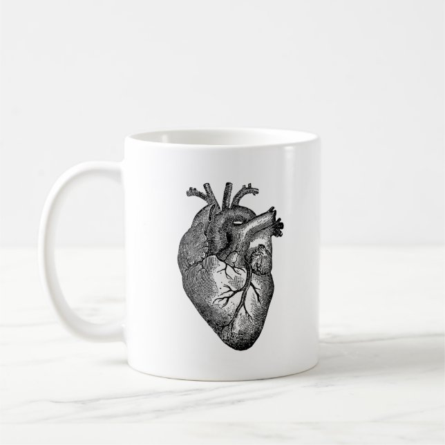 Mug Anatomie cardiaque vintage (Gauche)