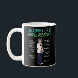 Mug Anatomie D'Adjoint Dentaire De Dentiste Hygiéniste<br><div class="desc">L'anatomie de l'assistante dentaire met en valeur les connaissances et l'expertise complexes requises dans le domaine de la dentisterie,  fournissant un aperçu unique du travail des dentistes et des hygiénistes.</div>