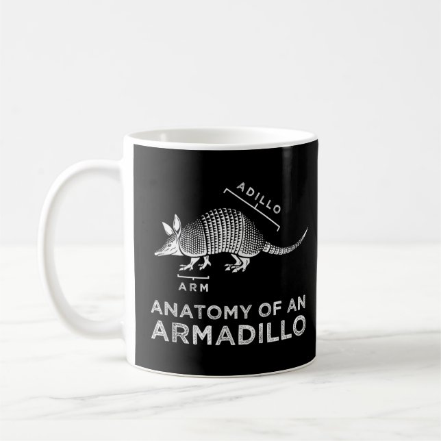 Mug Anatomie De Armadillo Funny Texas Armadillos Wildl (Gauche)