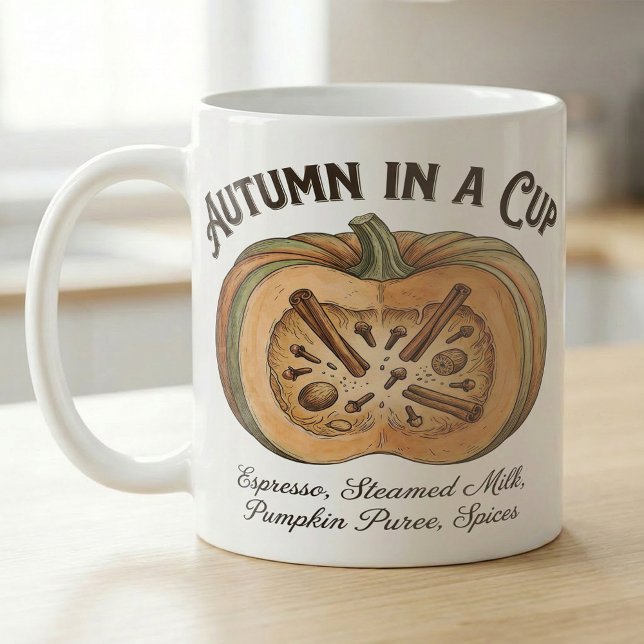 Mug Anatomie de la Latte de Citrouille Ingrédients d'A (Créateur téléchargé)
