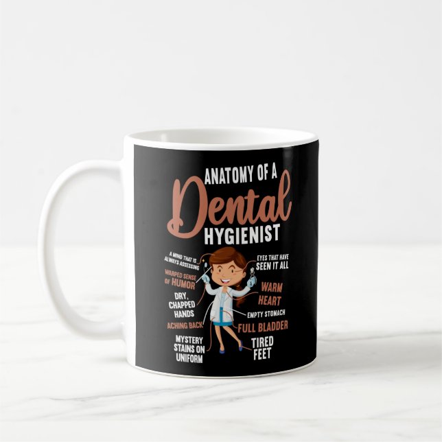 Mug Anatomie Dentaire Hygiéniste Dentaire D'Un Dentair (Gauche)