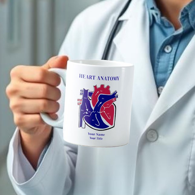 Mug Anatomie du cœur (Heart Anatomy Personalized Coffee Mug )