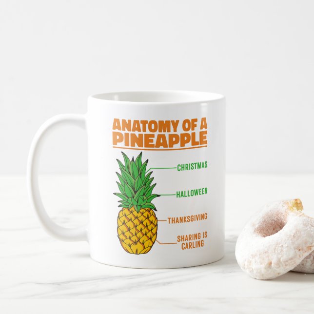 Mug Anatomie D'Un Ananas Amateurs Vacances Cool De Fam (Avec donut)