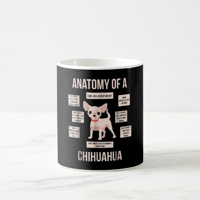 Mug Anatomie D'Un Cadeau Chihuahua Funny Puppy (Centre)