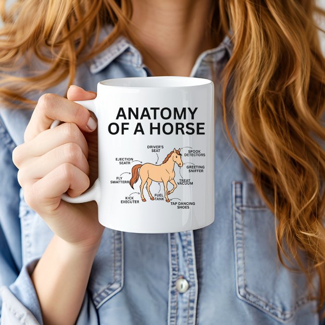Mug Anatomie d'un cheval, Cadeaux de cheval drôles, Am (Créateur téléchargé)