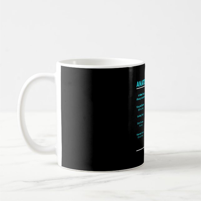Mug Anatomie d'un cna – anatomie drôle et mignonne d'u (Gauche)