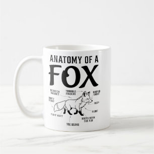 Mug Anatomie d'un diagramme éducatif drôle de renard