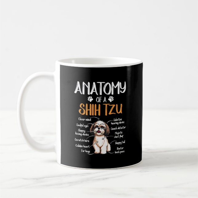 Mug Anatomie D'Un Tzu Chiite/ Amoureux des chiens (Gauche)