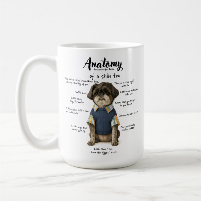 Mug Anatomie d'une édition d'amour inconditionnel Shih (Gauche)