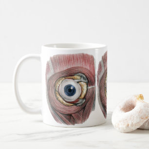 Mug Anatomie humaine vintage, globe oculaire avec musc