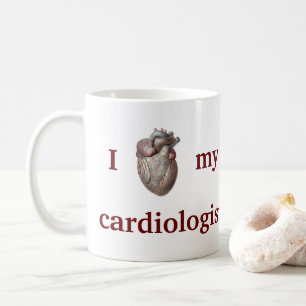Mug Anatomie humaine vintage, j'adore mon cardiologue