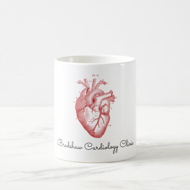 Mug Anatomique Coeur Médicale Bureau Nom personnalisé (Centre)