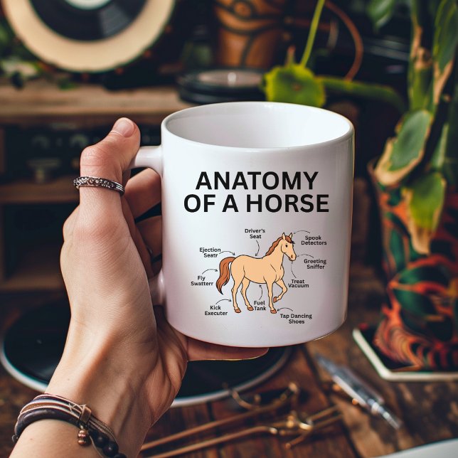Mug Anatomy of a Horse, Funny Horse Gifts, Horse Lover (Créateur téléchargé)