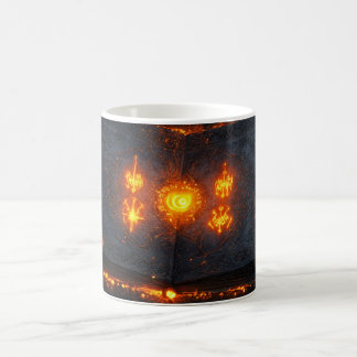Mug ancien grimoire aux pages sombres