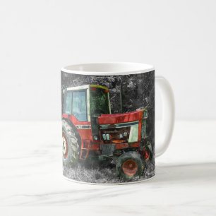 Mug Ancien tracteur international de pâte à café peint