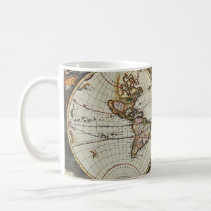 Mug Ancienne carte des hémisphères du monde. Créé par 