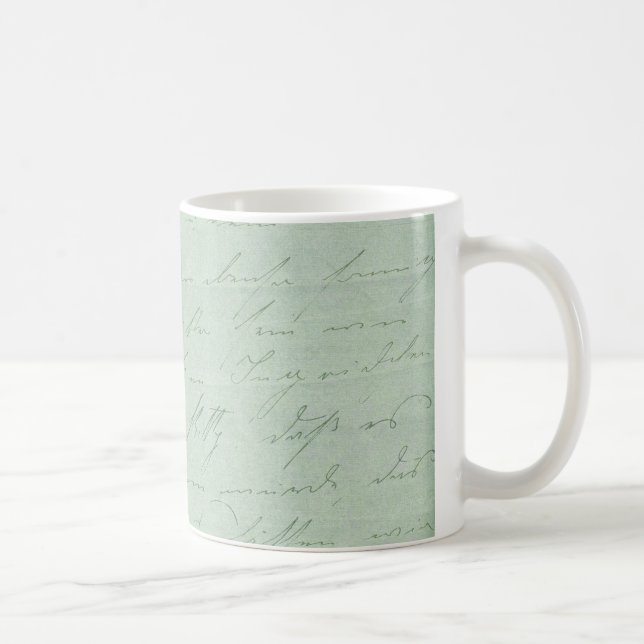 Mug Ancienne écriture manuscrite lettres d'amour estam (Droite)